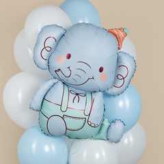 К Фигура, Слоник в колпачке, Голубой, 35''/89 см, 1 шт.