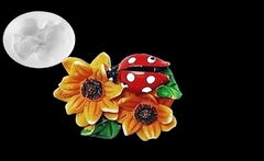 Силиконовый молд Божья коровка в цветах