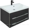 Aquanet 287646 Тумба с раковиной Верона 75 New цв.черный матовый (раковина Aquanet) (287646)