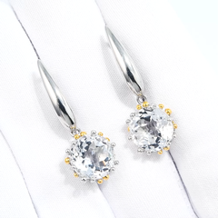 92021898 - Серьги из серебра с горным хрусталем