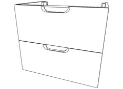 Тумба подвесная под умывальник Дюна 60 Латте В2