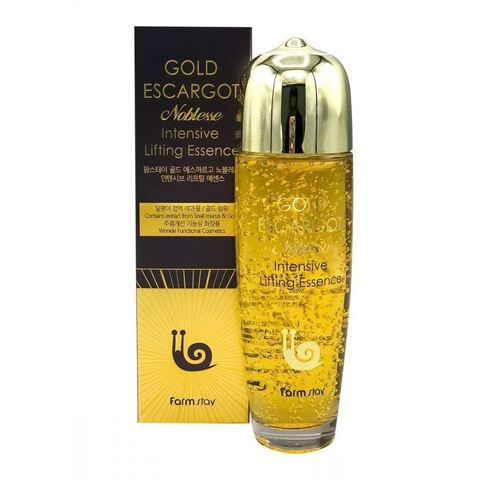 Farmstay Gold Escargot Noblesse Intensive Lifting Essence Сыворотка интенсивно восстанавливающая против морщин с экстрактом королевской улитки