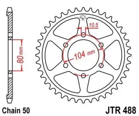 Звезда ведомая Ognibene 494-R41 (JTR488.41)