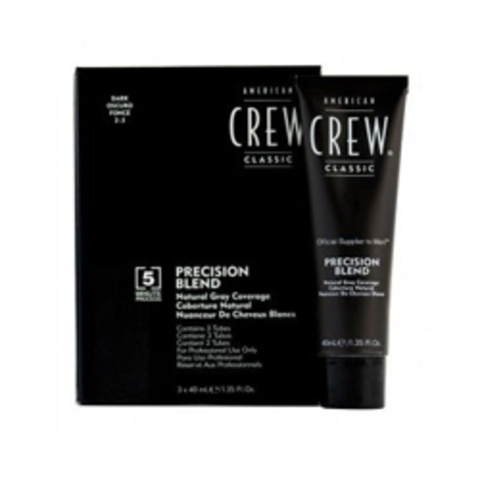 American Crew Precision Blend 2/3 3*40 мл - Краска для седых волос темный оттенок