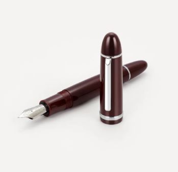 Перьевая ручка Jinhao 159 в акриловом корпусе. Цвет бордовый с серебристой отделкой, перо FМ (0.6-0,7 мм), колпачок закручивается. NEW! Sale 2500!