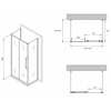 Abber Schwarzer Diamant AG30150BMH-S90BM-S90BM Душевой уголок, 150x90x195