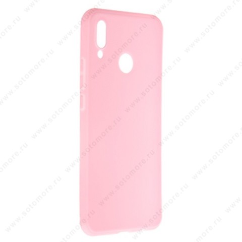 Накладка силиконовая Soft Touch ультра-тонкая для Huawei Y5/ Nova 3i розовый