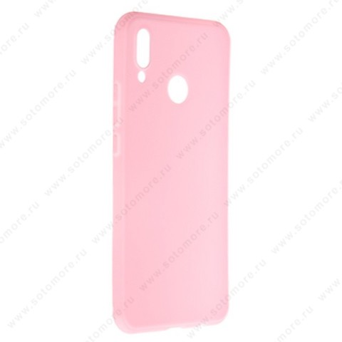 Накладка силиконовая Soft Touch ультра-тонкая для Huawei Y5/ Nova 3i розовый