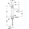 Duravit White Tulip Смеситель для раковины на 1 отв., без донного клапана, h=217мм, излив 125мм цвет: хром WT1020002010