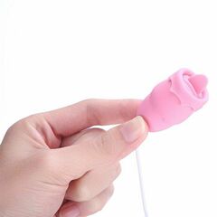 Розовые, работающие от USB виброяйца - классическое и с подвижным язычком - 