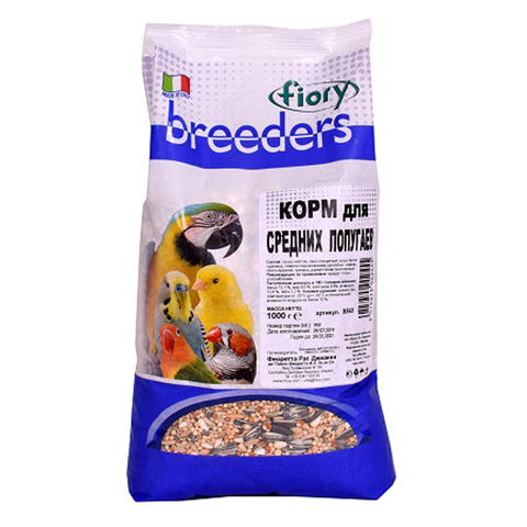 FIORY корм для средних попугаев Breeders 1 кг