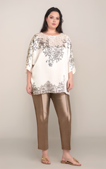 Блуза из шёлка с принтом Marina Rinaldi