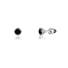 Серьги Crystal Circle с черной шпинелью