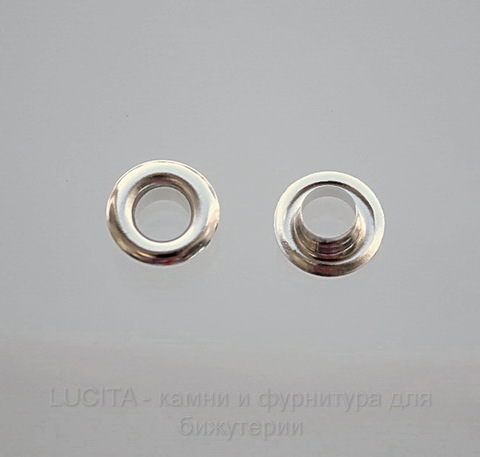 Сердцевина для бусины (цвет - серебро) 10х4,5 мм , 5 пар ()
