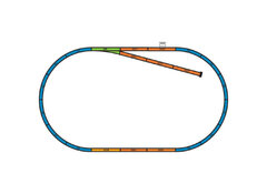 Стартовый набор Amtrak ICE 3, рельсы на подложке