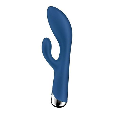 Синий вибратор-кролик с ротацией Spinning Rabbit 1 - 20 см. - Satisfyer 4048734