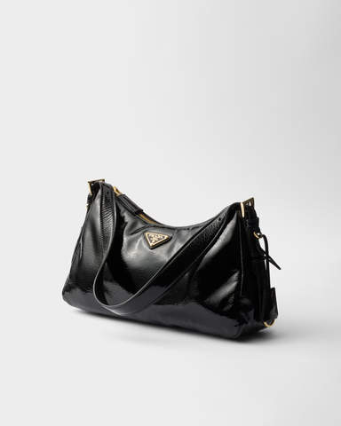 Сумка Prada Aimee черная, лаковая