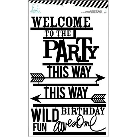 Декоративные надписи для досок Heidi Swapp Letterboard Words Set -Black Party