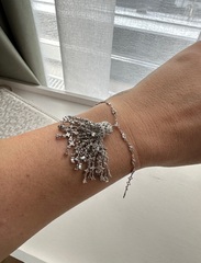 4828 - Браслет Tassel с густой подвеской кисточкой из серебра