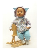 Трикотажный костюм - На кукле. Одежда для кукол, пупсов и мягких игрушек.