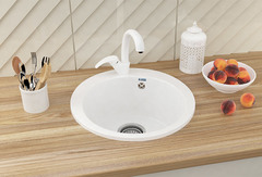 ULGRAN U-405  Круглая мойка с отверстием под смеситель