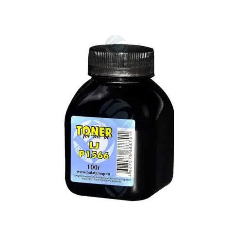 Тонер БУЛАТ HP LJ P1566 (Чёрный, банка 100 г)