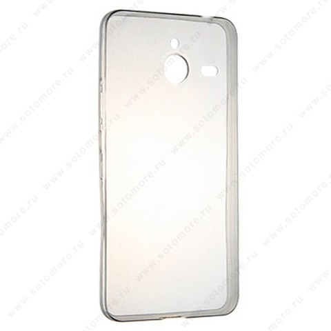 Накладка силиконовая ультра-тонкая для Nokia Lumia 640 XL черная (прозрачная)
