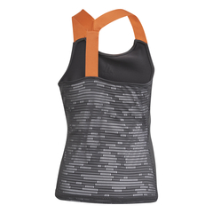 Топ теннисный Adidas Y-Tank Primeblue Tank Top Women - grey six/true orange