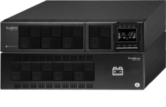 ИБП Smart-Save Online SRVSE10KRTXLI5U  SRV Systeme Electric 10000 ВА, монтаж в стойку 5U, 230 В, 1:1, клеммный вход/выход, SmartSlot, LCD, USB, версия с возможностью увеличения времени автономии, 2 кор.