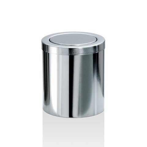Decor Walther 0611070 Decor Walther DW 1240 Корзина для бумаги 14.5xh16см, с крышкой, цвет: сталь полированная