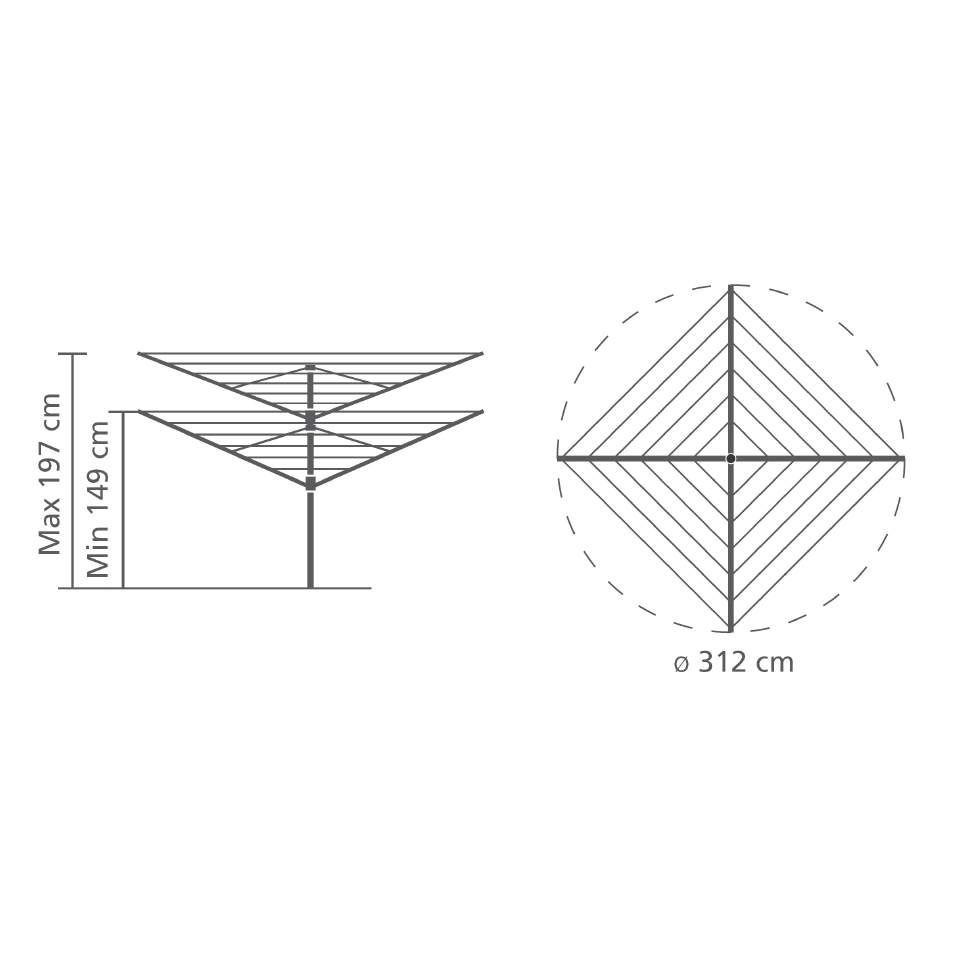 Уличная сушилка Lift-O-Matic Advance (60 м) + акс., арт. 117145 - фото 2