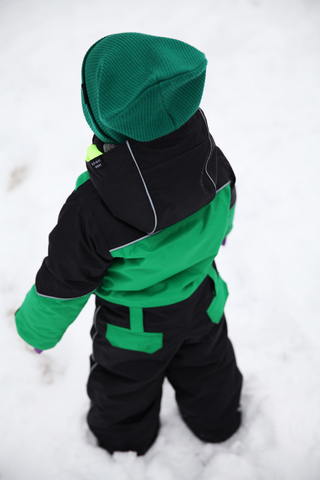комбинезон детский зимний SASHA JUNIOR черно-зеленый