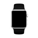Силиконовый эластичный ремешок без застежек 42 мм / 44 мм / 45 мм / 49 мм для Apple Watch (размер - 153 мм) (Черный)