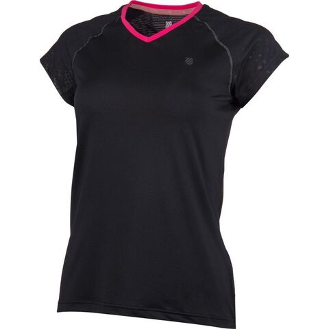 Женская теннисная футболка K-Swiss Hypercourt Express Tee W - black beauty