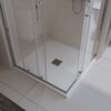 BelBagno TRAY-MR-UNO-A-80-35-W-CR Поддон из искусственного мрамора в комплекте с сифоном с декоративной накладкой (хром)