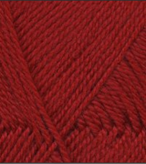 Пряжа "Подмосковная", 50% шерсть, 50% акрил, 100гр-250м, красный