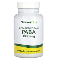 Nature's plus, ПАБК с замедленным высвобождением, 1000 мг, 60 таблеток
