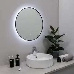 FIXSEN FX-1060B Зеркало FIXSEN с подсветкой LED круглое 60х60 см черное (FX-1060B) фото