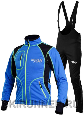Утеплённый лыжный костюм RAY STAR WS blue-black 2018 мужской