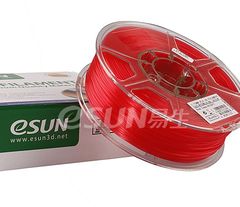 Катушка пластика PLA Glass ESUN 1.75 мм 1 кг., красный прозрачный (PLA175S1)