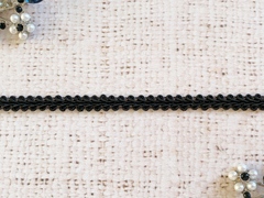 Тесьма Шанель плетеная, ш. 8 мм, чёрный