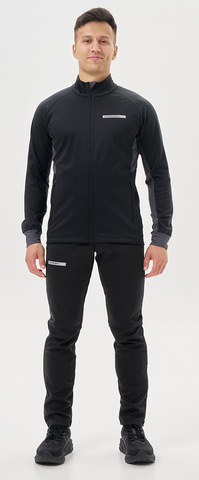 Костюм для лыж и зимнего бега Nordski Core Black/Grey мужской