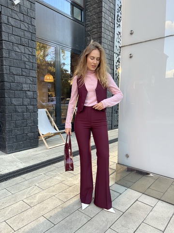 Брюки Элеганс винный