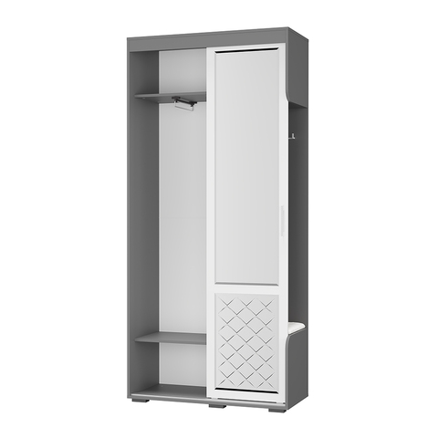 прихожая ВАРДА 1,0 м (графит/белый)