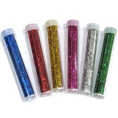 
          Блёстки для декора Alingar, 3 гр, 6 цветов х 2шт, "Ассорти" (син, крас, зол,роз,сереб,зелен), 12 штук, блистер, в тубусе