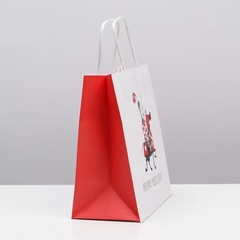 Пакет подарочный S квадрат, «Рыцарю», голография 22*22*11 см (Д*В*Ш), 1 шт.