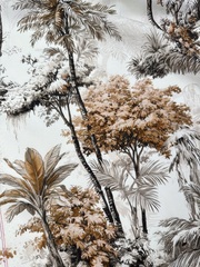 Вискоза штапель, а-ля де Жуи, коричневый