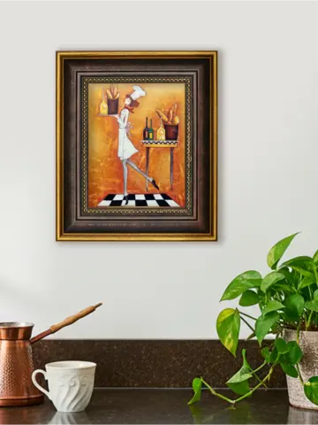 Картина настенная интерьерная в багетной раме 18*21 см