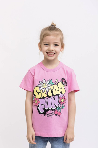 015_БК25 Футболка кор.рукав д/д, розовый