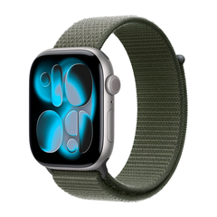 Умные часы Apple Watch Series 11 GPS, 46mm, Space Gray Aluminium Case with Forest Sport Loop